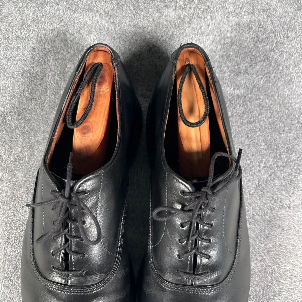 Vintage Allen Edmonds Park Avenue Oxford Dress Shoes Black Cap Toe Men 8.5 B USA